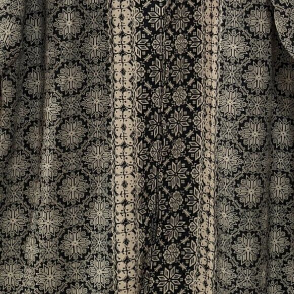 Bagutta Men's Gold & Black Geometric Pattern Button Down Shirt Size XL - Picture 6 of 8